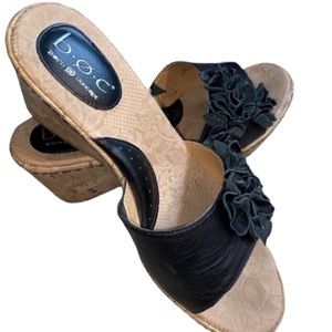 Floral Leather Sandals b.o.c.